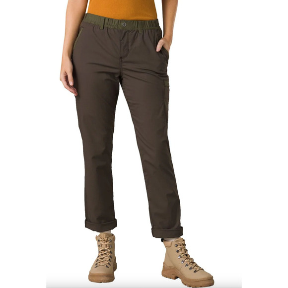 NEW prAna BLACK OLIVE BLOCK DOUBLE PEAK PANTS 1969191 SIZE 4 - Picture 1 of 10